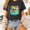 Skeleton Fishing End Of The Rainbow Graphic T-Shirt