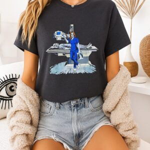 Skeleton Nurse Radiation Death Graphic T-Shirt