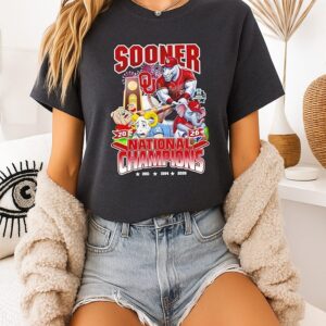 Sooners Beat Tar Heel And Bulldogs 2026 National Champions Mascot T-Shirt