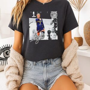 Sophie Cunningham Straight Outta Indiana Fever Basketball Signature T-Shirt