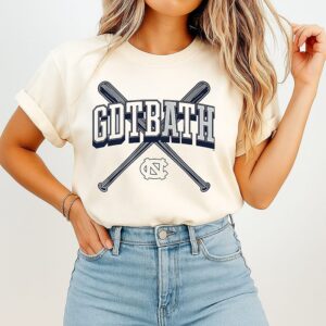 Unc Baseball Gdtbath Baseball Bats Crossed T-Shirt