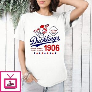 Western League Ducklings Lincoln Nebraska Class A Baseball 1906 T-Shirt