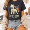 Westie Dog 250 Years 1776-2026 American Flag T-Shirt