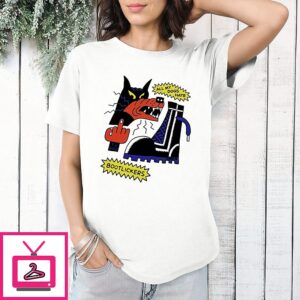 Wolf Middle Finger All My Dogs Hate Bootlickers T-Shirt