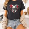 Arizona Cardinals And Arizona Diamondbacks Skull Heart T-Shirt