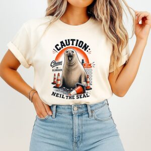 Caution Neil The Seal T-Shirt