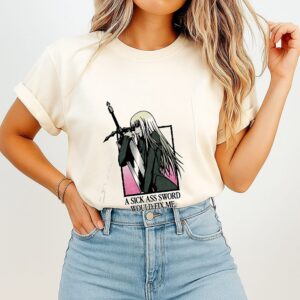 Clare Claymore A Sick Ass Sword Would Fix Me Cartoon T-Shirt