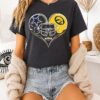 Dallas Cowboys And Iowa Hawkeyes Helmet Heart T-Shirt