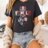 God First Family Second Then Las Vegas Raiders And Indiana Hoosiers Logo Skull Heart T-Shirt