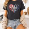 Kansas City Chiefs And Kansas City Royals Logo Heart Skulls T-Shirt