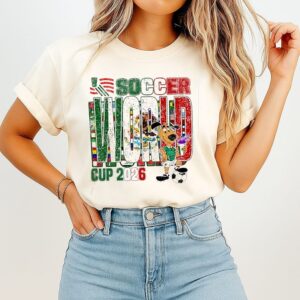 Mexico Fifa World Cup 2026 Soccer Mascot And Logo T-Shirt