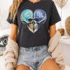 Miami Dolphins And Tampa Bay Rays Skull Heart Graphic T-Shirt