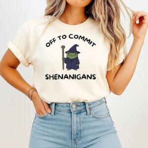 Off To Commit Shenanigans Frog Wizard T-Shirt