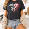 Philadelphia Eagles And Philadelphia Phillies Logo Skulls Heart T-Shirt 4