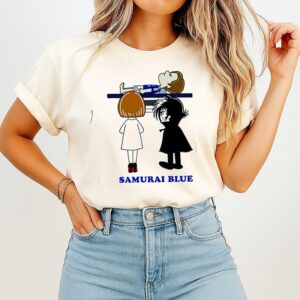 Samurai Blue Black Jack Anime Manga Japan National Football Team T-Shirt