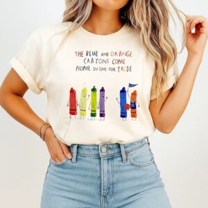 The Blue And Orange Crayons Come Home In Time For Pride Ny Knicks T-Shirt
