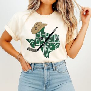Yeehaw Key Texas Hockey Dallas Stars NHL T-Shirt