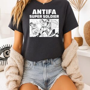 Antifa Super Soldier Captain America Punching Hitler T-Shirt