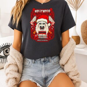Art The Clown Christmas In Hollywood 2024 T-Shirt