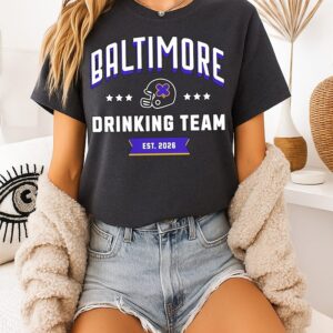 Baltimore Ravens Drinking Team Est NFL 2026 St Patrick’s Day T-Shirt