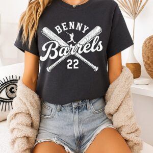 Benny Barrels Ben Rice 22 New York Yankees Baseball Bat T-Shirt
