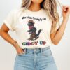 Cowboy Cat When It Comes To Giving Up I Say Giddy Up T-Shirt