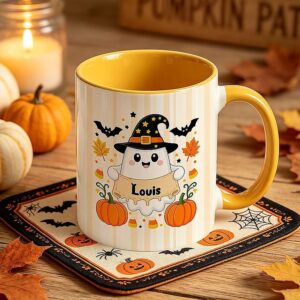 Custom Halloween Mug, Personalized Spooky Coffee Cup