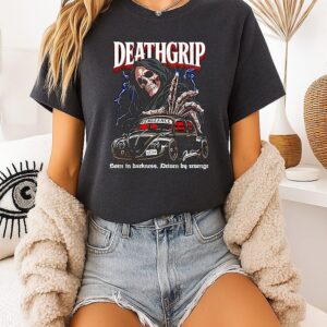 Deathgrip Born In Darkness Driven By Vengeance Grim Reaper Volkswagen Beetle T-Shirt