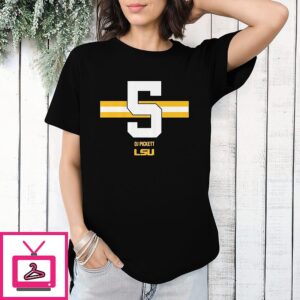 Dj Pickett Name Number Stripe Lsu Football T-Shirt