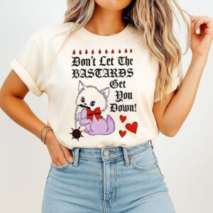 Don’t Let The Bastards Get You Down Cat With Flail T-Shirt