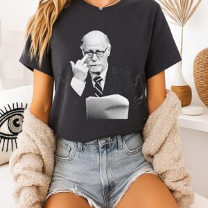 Dr Donald Condie Middle Finger Courtroom Lawyer Portrait T-Shirt