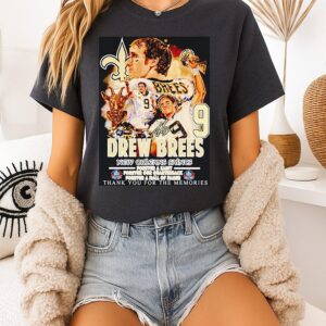 Drew Brees New Orleans Saints Forever A Saint Thank You For The Memories T-Shirt
