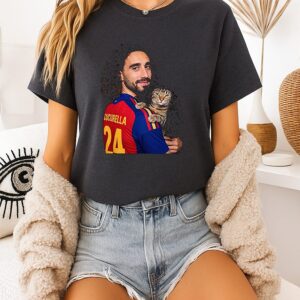 Marc Cucurella Cat And Messi Spain Champions Meme T-Shirt