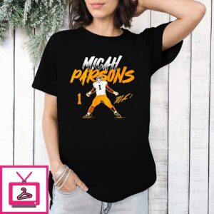 Micah Parsons Green Bay Packers Name & Number Pose Signature T-Shirt