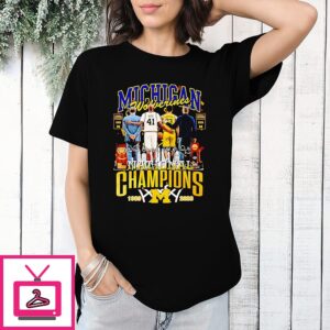 Michigan Wolverines National Champions 1989-2026 Signatures T-Shirt
