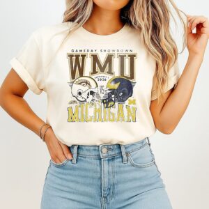 Michigan Wolverines Vs Western Michigan 2026 Game Day Showdown Helmets T-Shirt