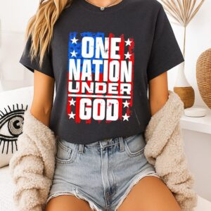 One Nation Under God Distressed American Flag T-Shirt