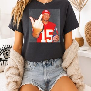 Patrick Mahomes Holding Beer Middle Finger T-Shirt