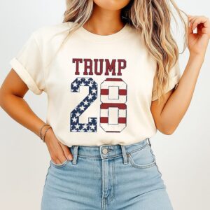 Patriot 28 Trump USA Flag Election T-Shirt