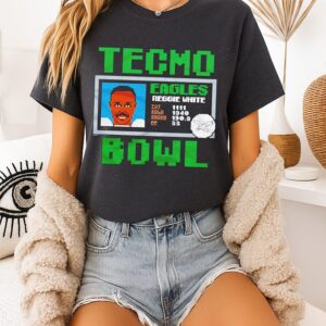 Philadelphia Eagles Reggie White Tecmo Bowl Retired Player Graphic T-Shirt