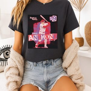 Roman Anthony Boston Red Sox Cutout Signature T-Shirt