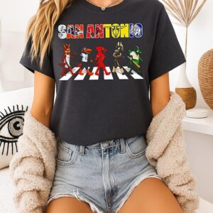 San Antonio Sports Team Mascots Abbey Road Walk 2206 T-Shirt