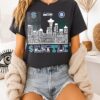 Seattle Kraken Seahawks Mariners Skyline Players Names T-Shirt