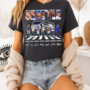 Seattle Seahawks Football Abbey Road Signatures T-Shirt
