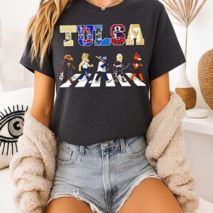 Sports In Tulsa All Team Mascots Abbey Road 2026 T-Shirt