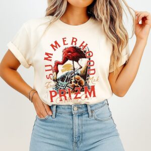 Summerhood Prizm Clothing Co Flamingo Skull Surfboard T-Shirt