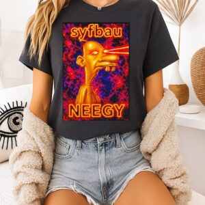 Syfbau Neegy Laser Eyes Graphic T-Shirt
