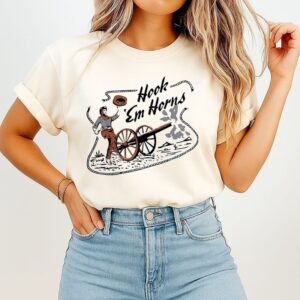 Texas Smokey The Cannon Hook ’em Horns T-Shirt