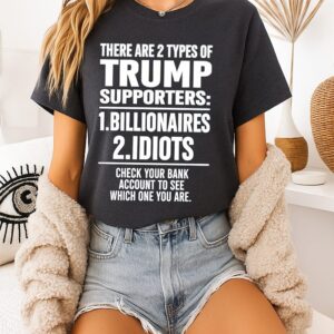 There Are 2 Types Of Trump Supporters Billionaires Idiots T-Shirt
