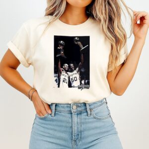 Tim Duncan And David Robinson Sa Spurs 21 And 50 Champions T-Shirt